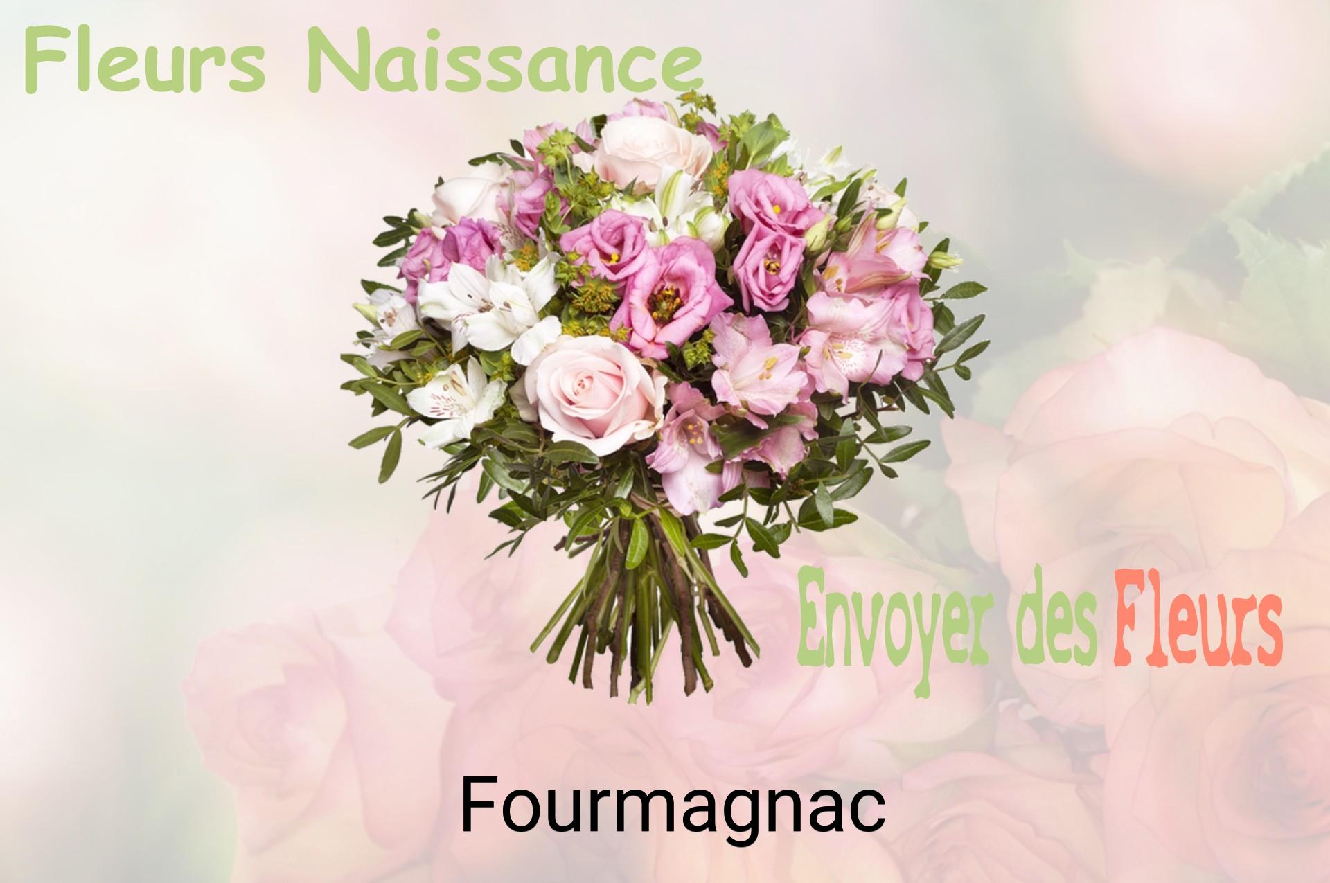 Bouquet de fleurs de naissance livré à Fourmagnac